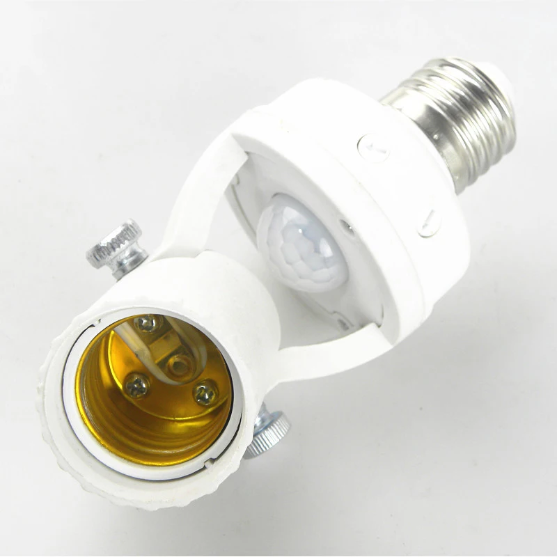 DIY PIR Induction Infrared Motion Sensor lamp Base Holder 110V - 240V E27 E14 B22 LED Night Light Socket Switch | Освещение