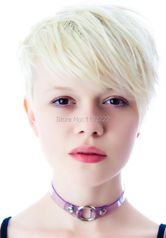 Модные ювелирные изделия Круглый ожерелье прозрачный ПВХ кожаный металлический