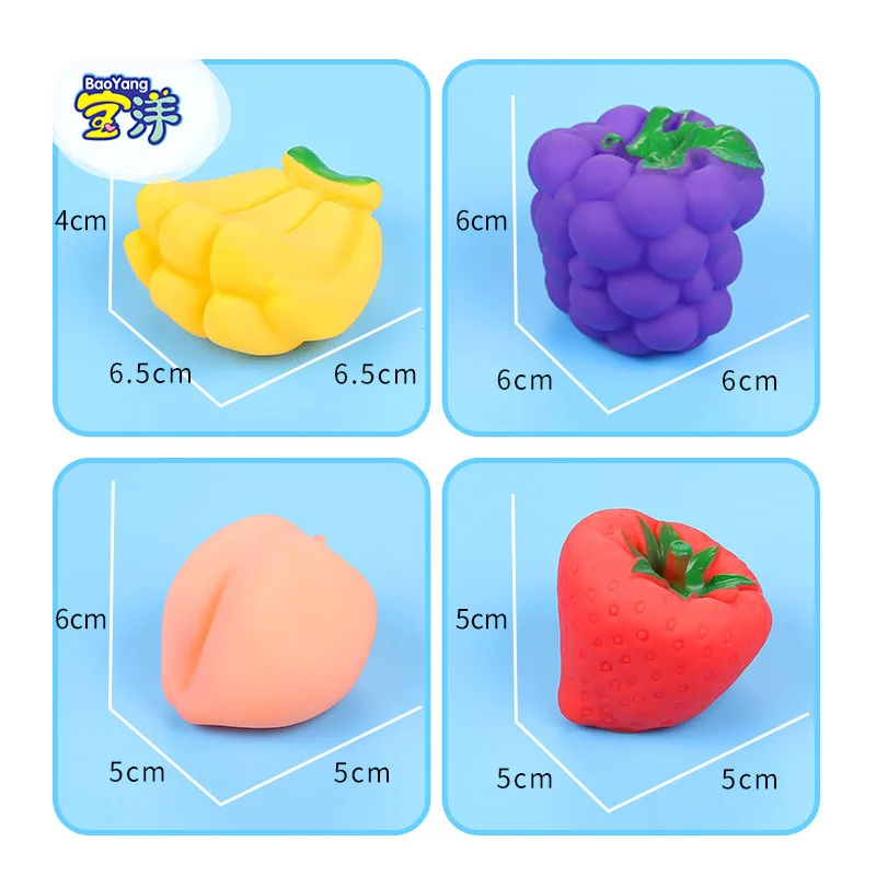 Игрушка для купания силиконовая игрушка игры в фрукты с имитацией маленького