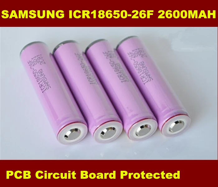 Перезаряжаемые литий ионные аккумуляторы для SAMSUNG ICR 18650 26FM 2600 мАч 3 6 В 7 в с защитой