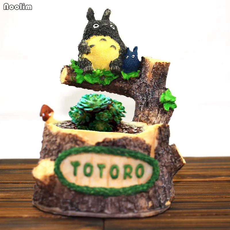 Полимерные суккуленты цветочный горшок мультяшное животное Креативный Тоторо