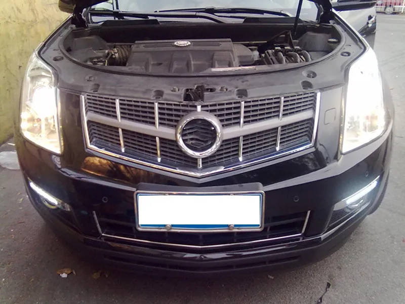 Автомобильный мигающий 2 шт. для Cadillac SRX 2012 2013 светодиодный DRL дневные ходовые огни Дневной светильник противотуманный светильник водонепроницаемый