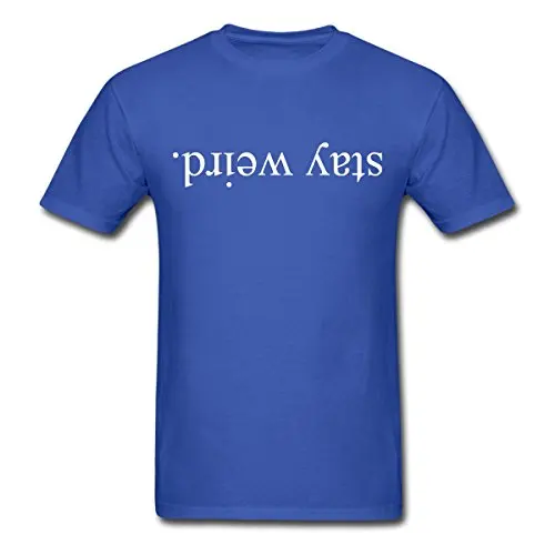 T Shirt Online Store Short Sleeve Printing Machine Crew Neck Fashion Stay Weird Shirts for Men |