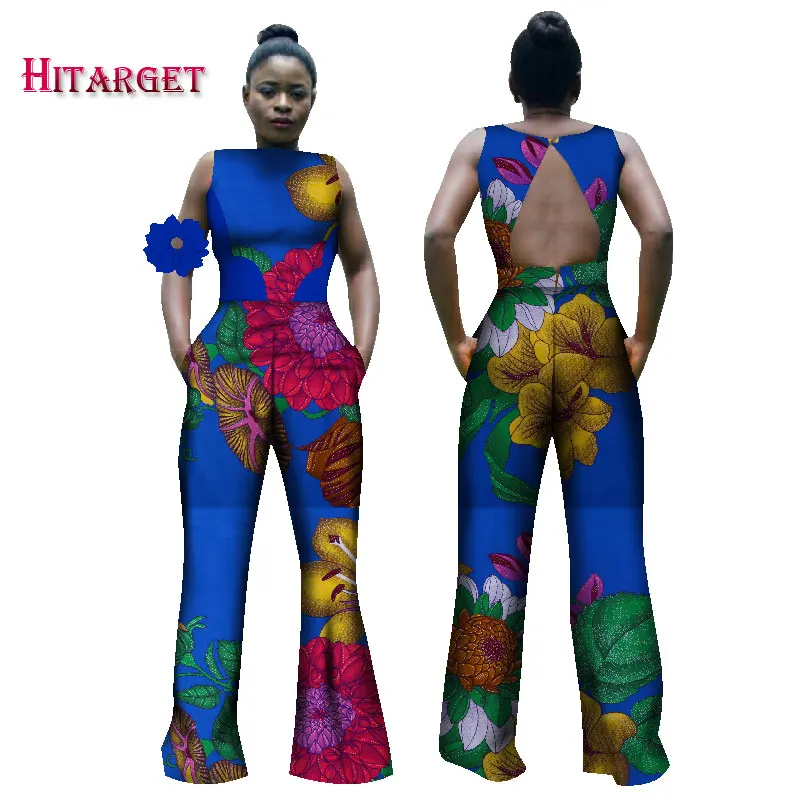 Женский хлопковый комбинезон Bazin Riche в африканском стиле с принтом воска