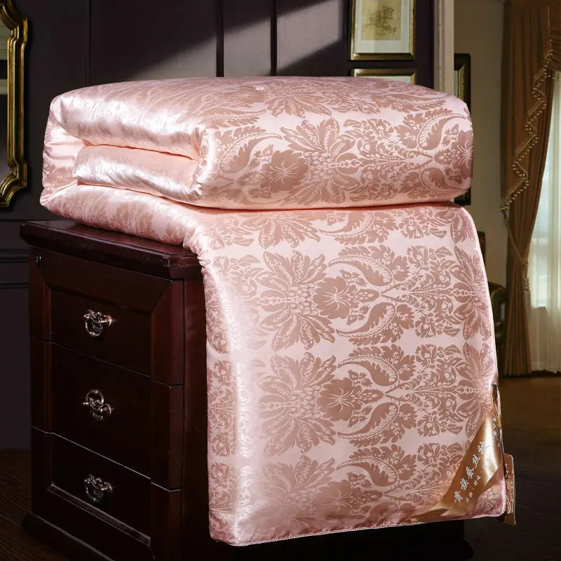 Роскошное ватное одеяло из китайского шелка, тутовое одеяло, зимнее, летнее, Чистое Шелковое Одеяло
