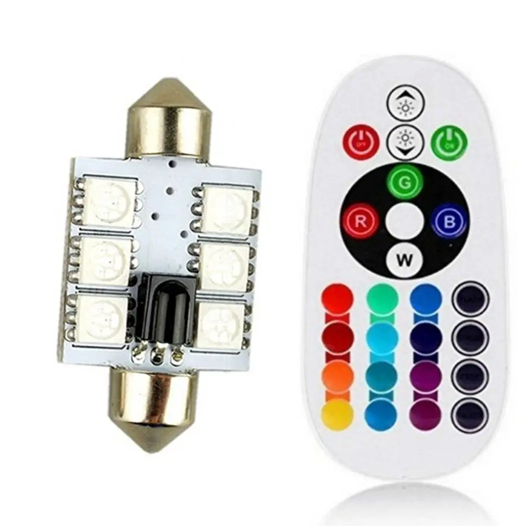 2 шт. 31 мм 36 39 42 Светодиодная гирлянда купол RGB белый салон для автомобиля лампа