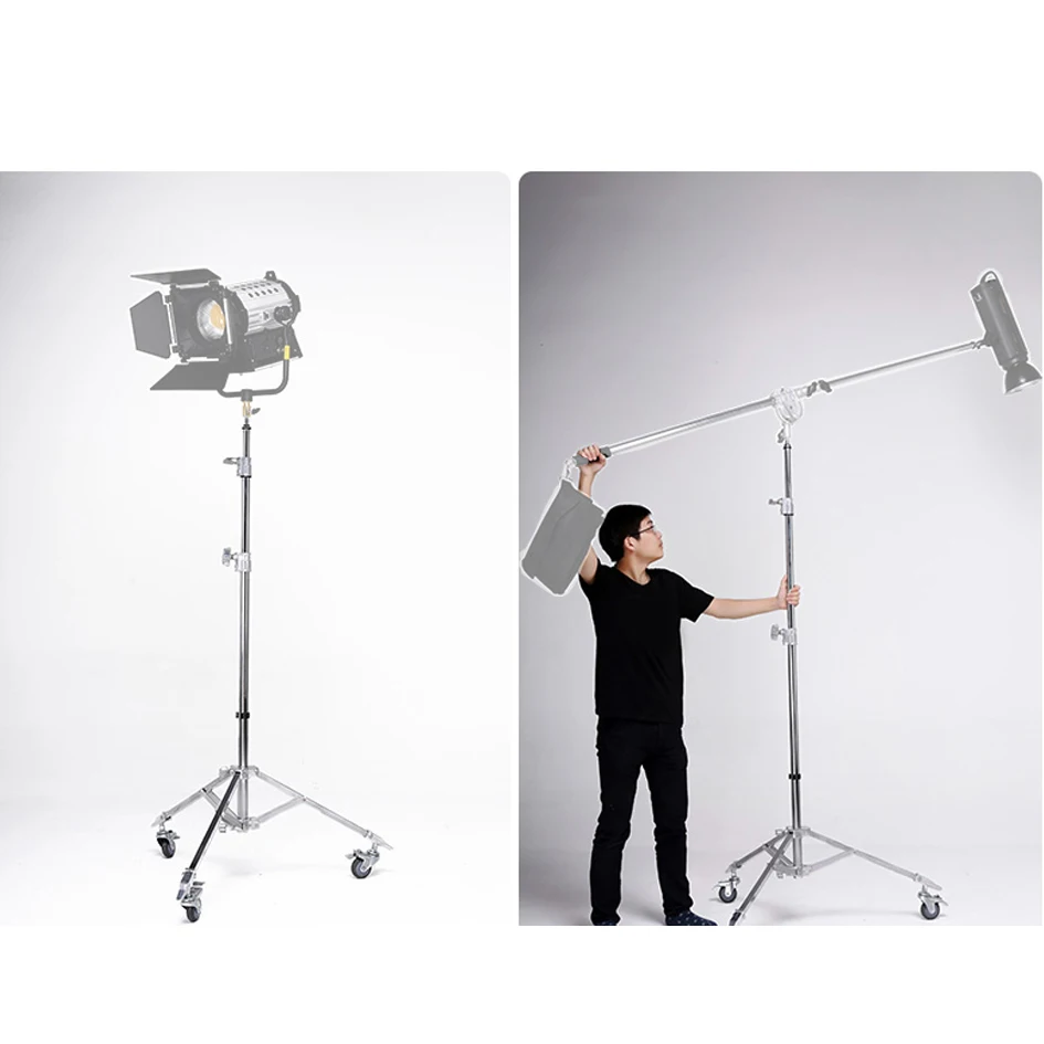 ALUMOTECH 10 футов высота нагрузки 22 фунтов тяжелый штатив Стенд с колесом для камеры