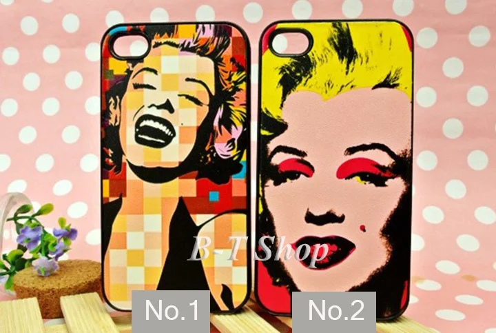2 Patterns Retail Packing Sexy Lady Marilyn Monroe Cell Phone Cases&Covers For Iphone 4/4S&5/5S Protection Cellular Accessories |