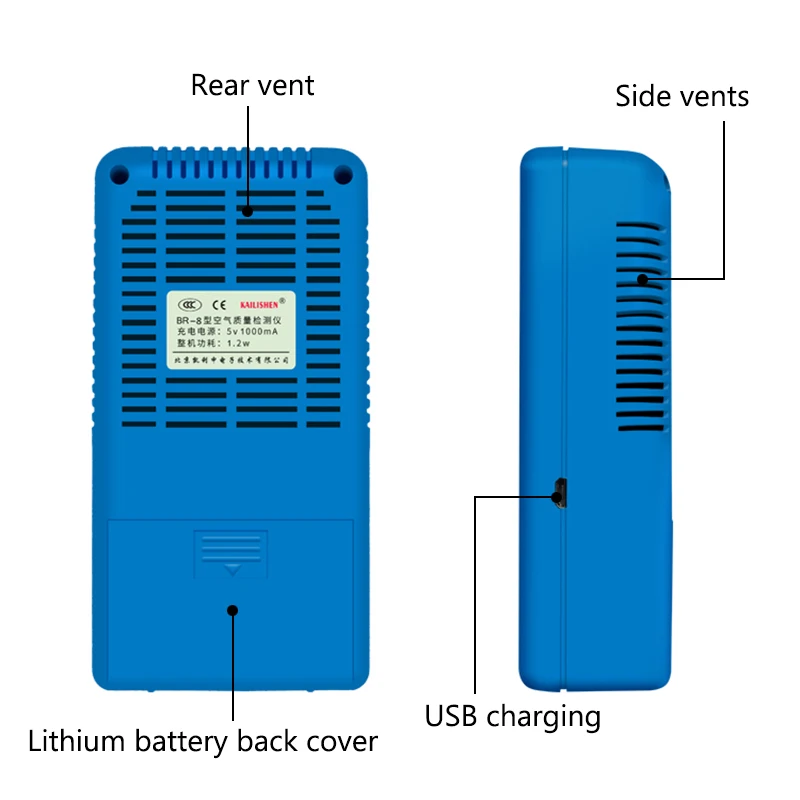 Высокоточный формальдеид HCHO PM1.0 PM2.5 PM10 газовый анализатор TVOC детектор частиц