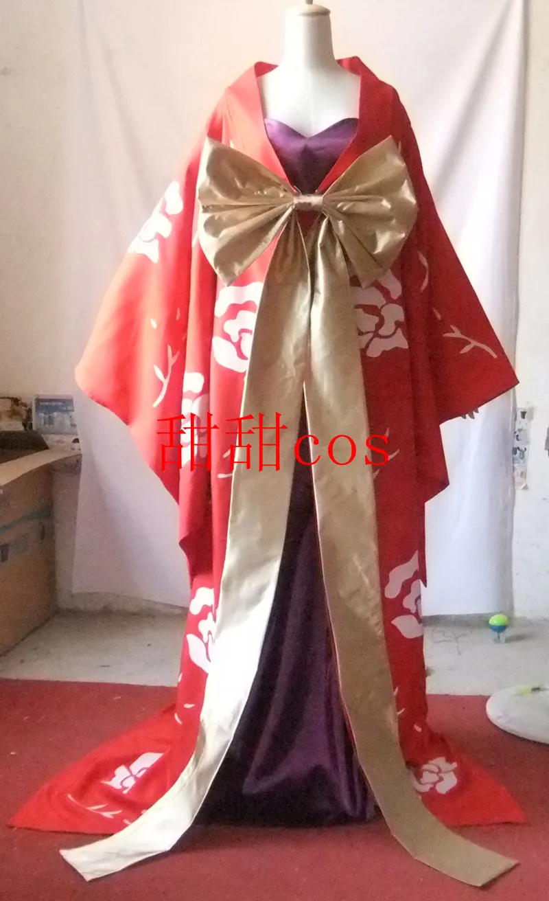 Женское длинное красное платье-кимоно с цветочным принтом 2016 | Тематическая