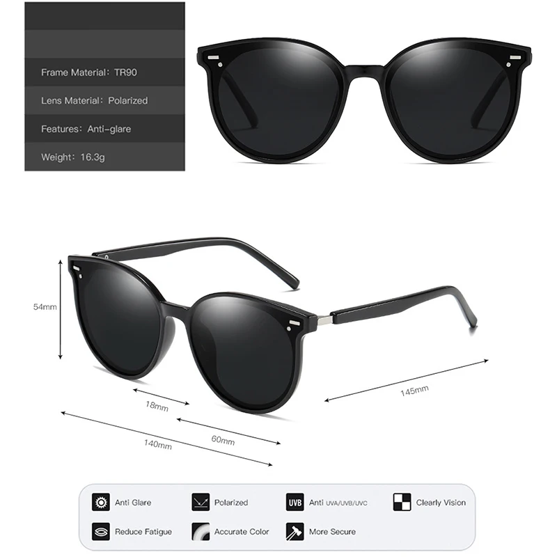 Роскошные TR90 светильник Вес солнцезащитные очки кошачий глаз для Для женщин