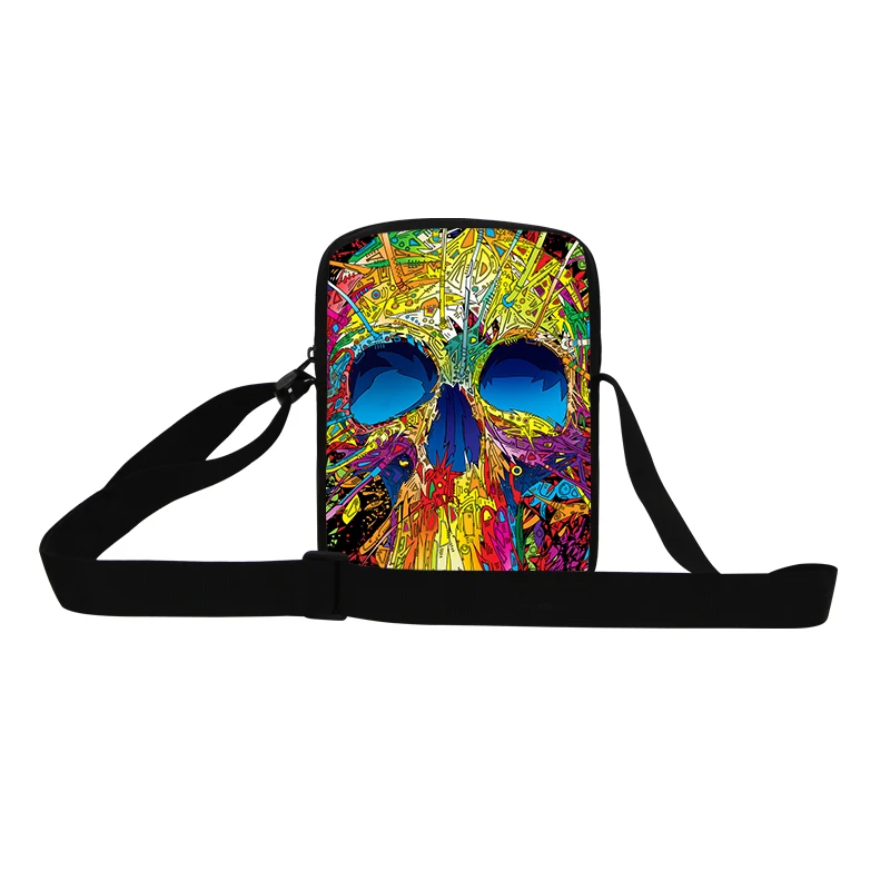 Мини уникальные крутые мужские сумки через плечо с черепом повседневная детская