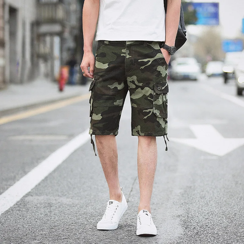 OONU Продвижение Качество гарантировано Военный Зеленый Камуфляж/Камо Шорты