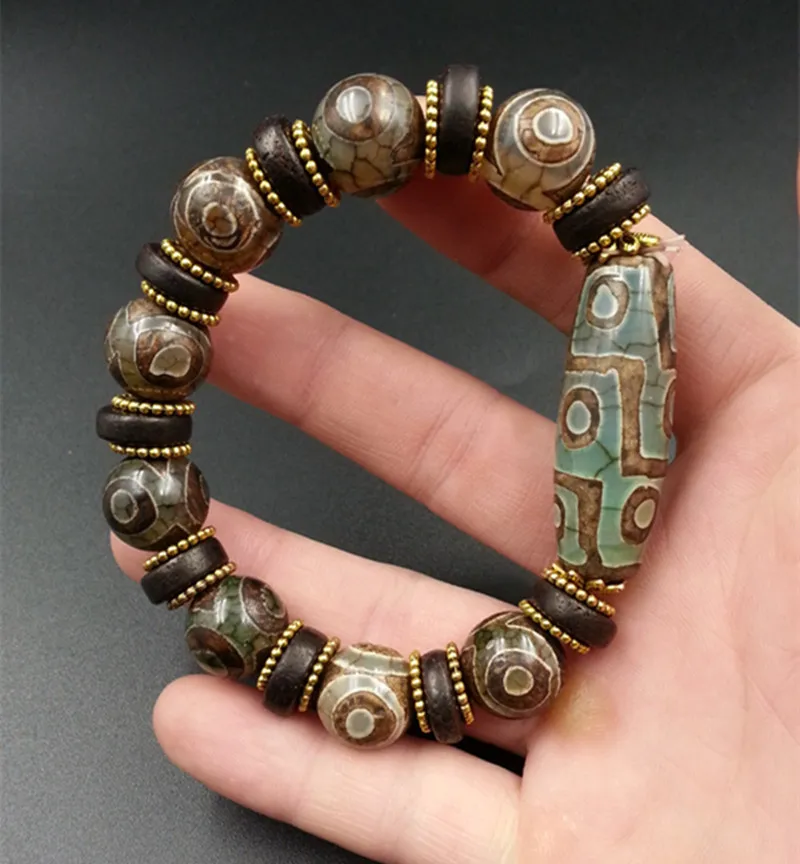 

Charm men and women style Tibet retro lulutong nine eye day bead bracelet