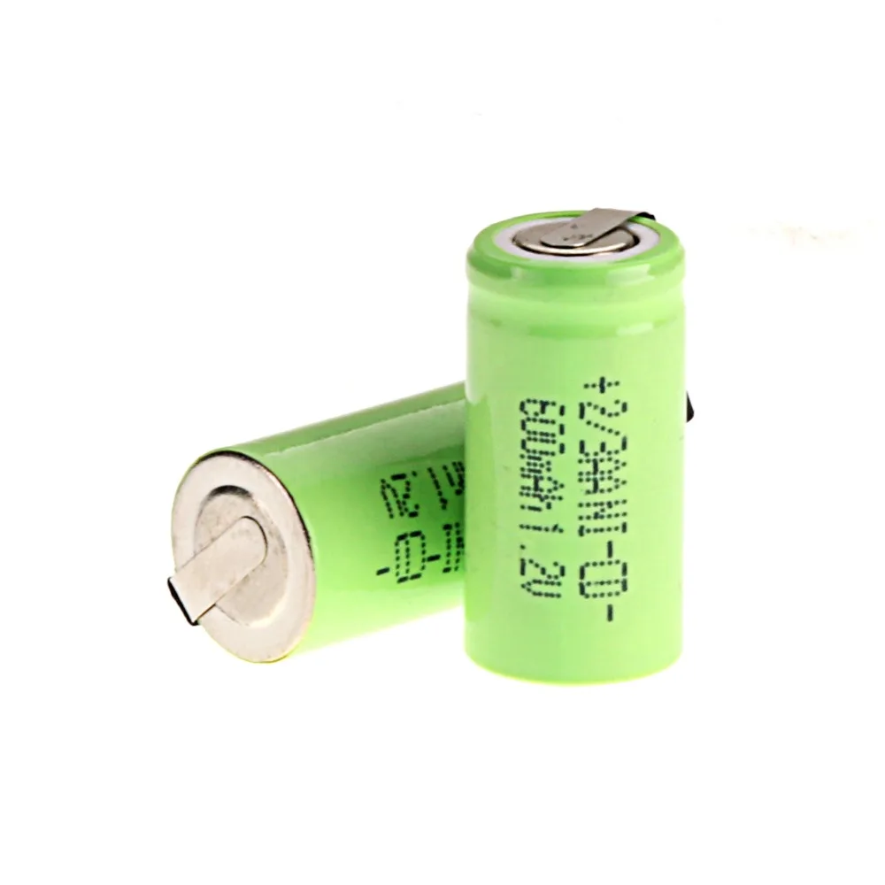 

48pcs/lot 2/3AA Rechargeable Battery 1.2V 600mAh NI-CD Battery 1.2V NICD Batteries