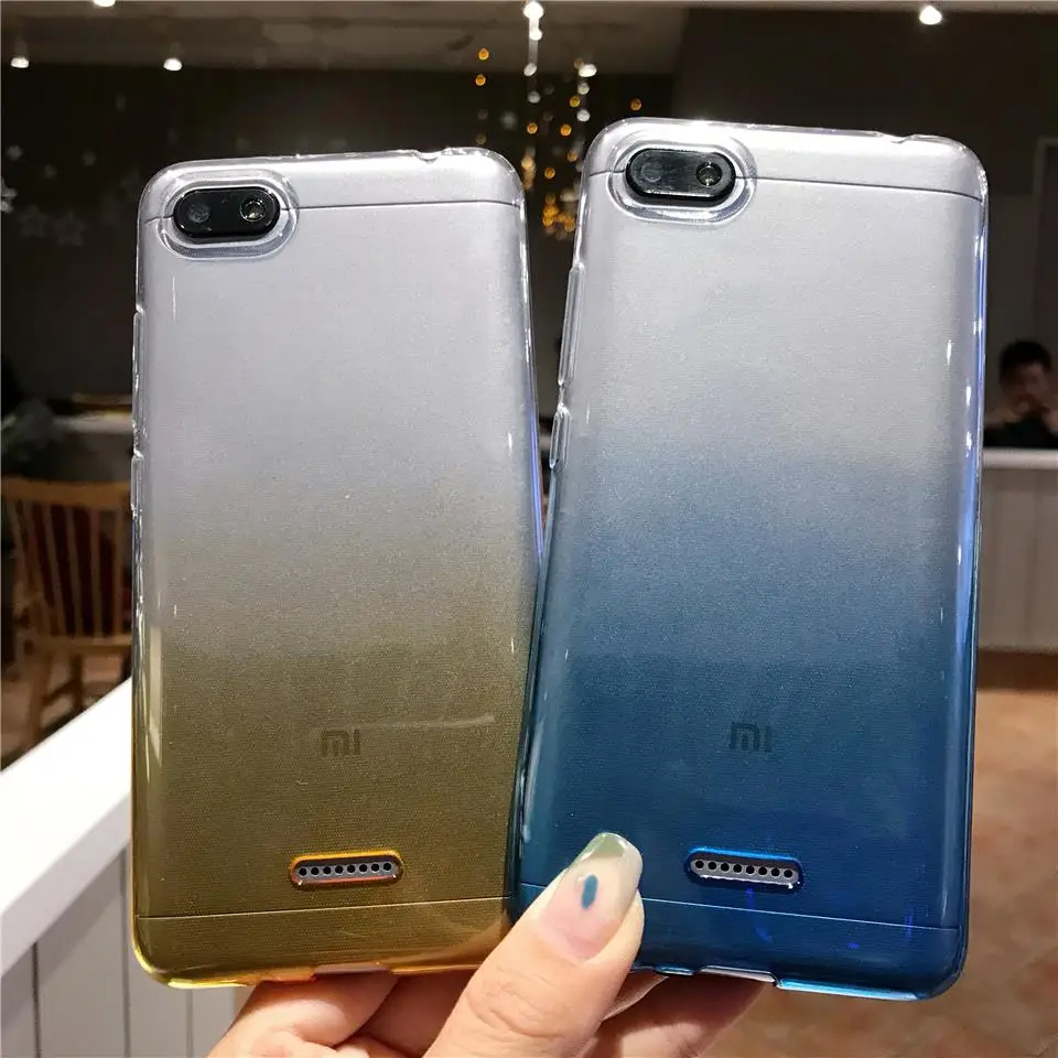Прекрасный Гир градиент чехол для XiaoMi RedMi 6A мягкий силиконовый из ТПУ сзади