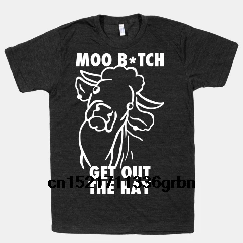 Мужская футболка Moo Bitch Get Out The Hay (темный) (черный) забавная новинка wo men|Мужские