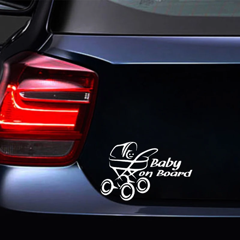 

YJZT 15.2CM*9.7CM Baby On Board Vinyl Decal Bumper Sticker Graphic For Car Truck Black/Silver C10-00122