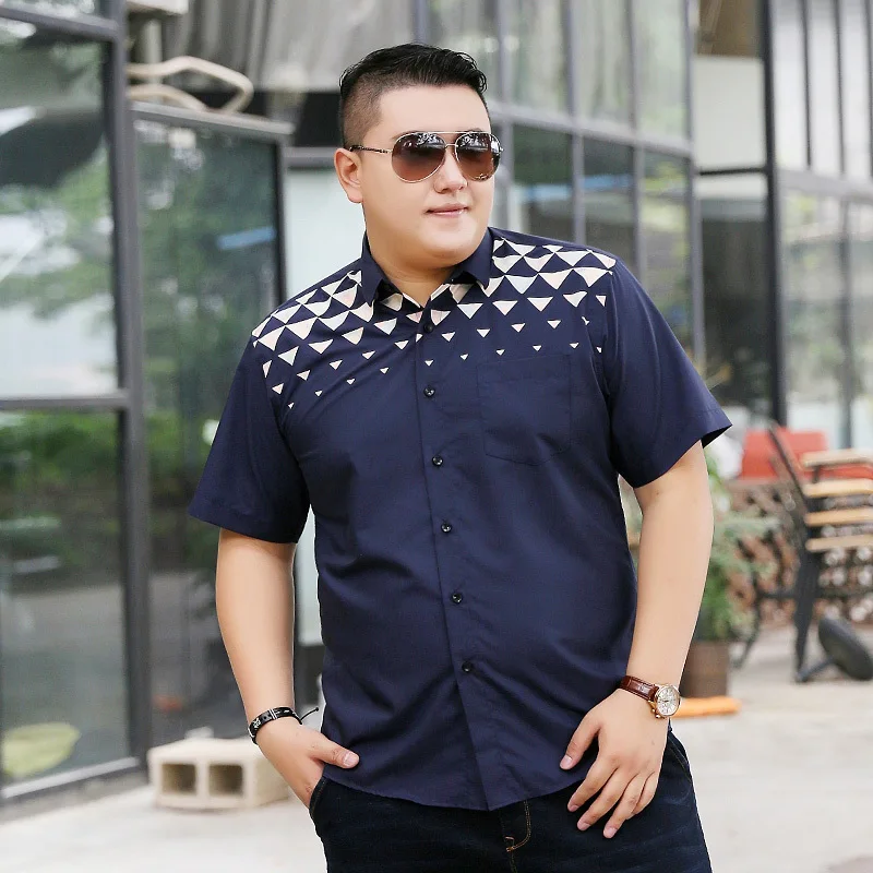 

Large siz 10XL 9X 8XL 7XL 6XL 5XL 4XL New Summer 2018Short Sleeve Twill Pure Color Business Dress Shirts Formal Work Shirts Men