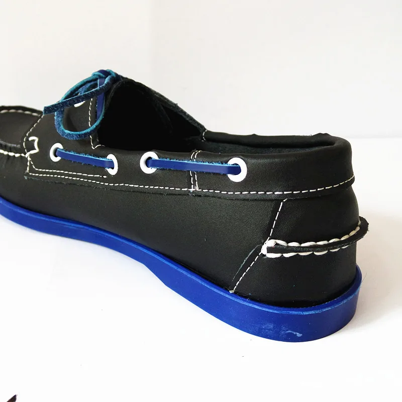 Мужские мокасины из натуральной кожи на шнуровке | Обувь