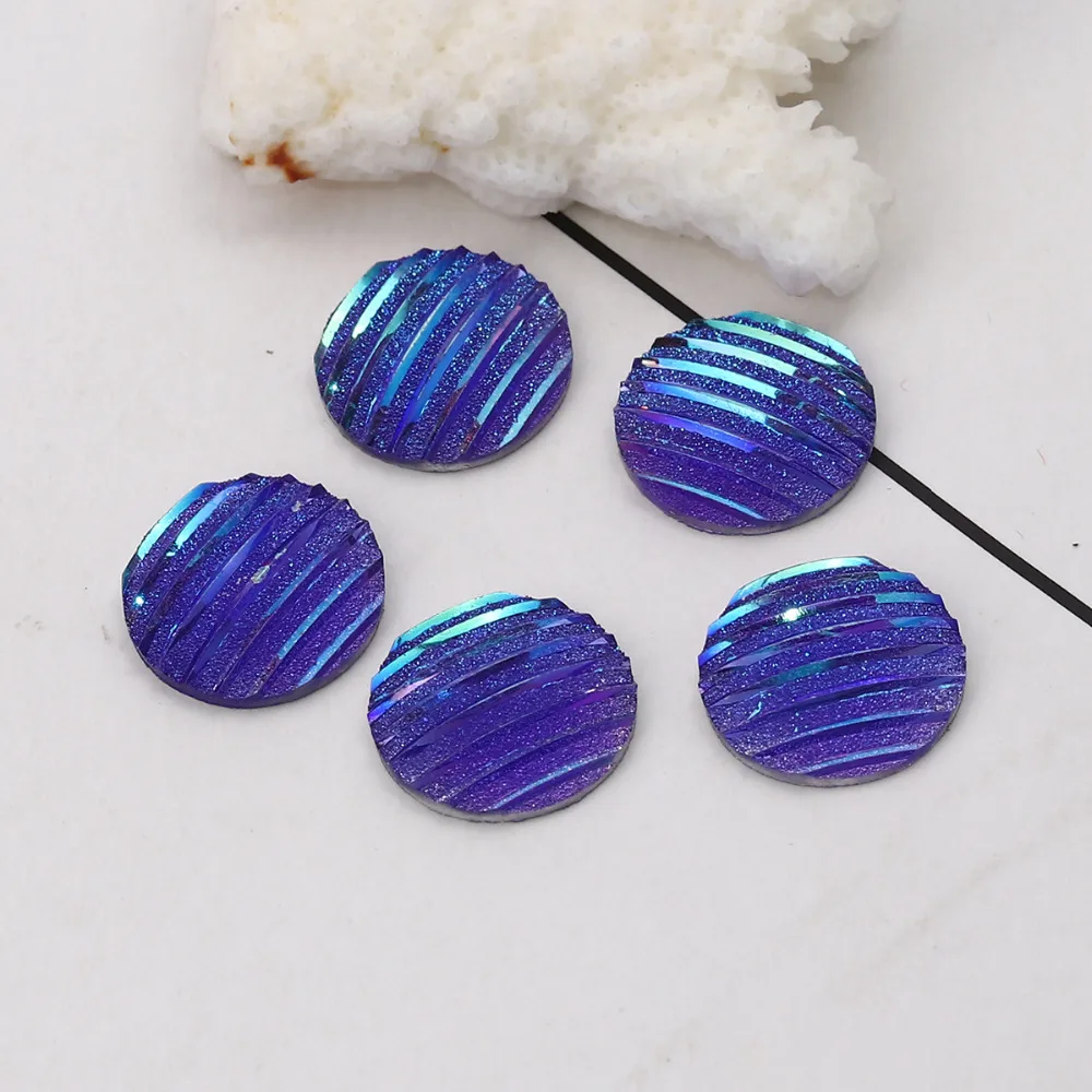 DoreenBeads смола AB радуга цвет Аврора Borealis купольное уплотнение Кабошон Круглые в