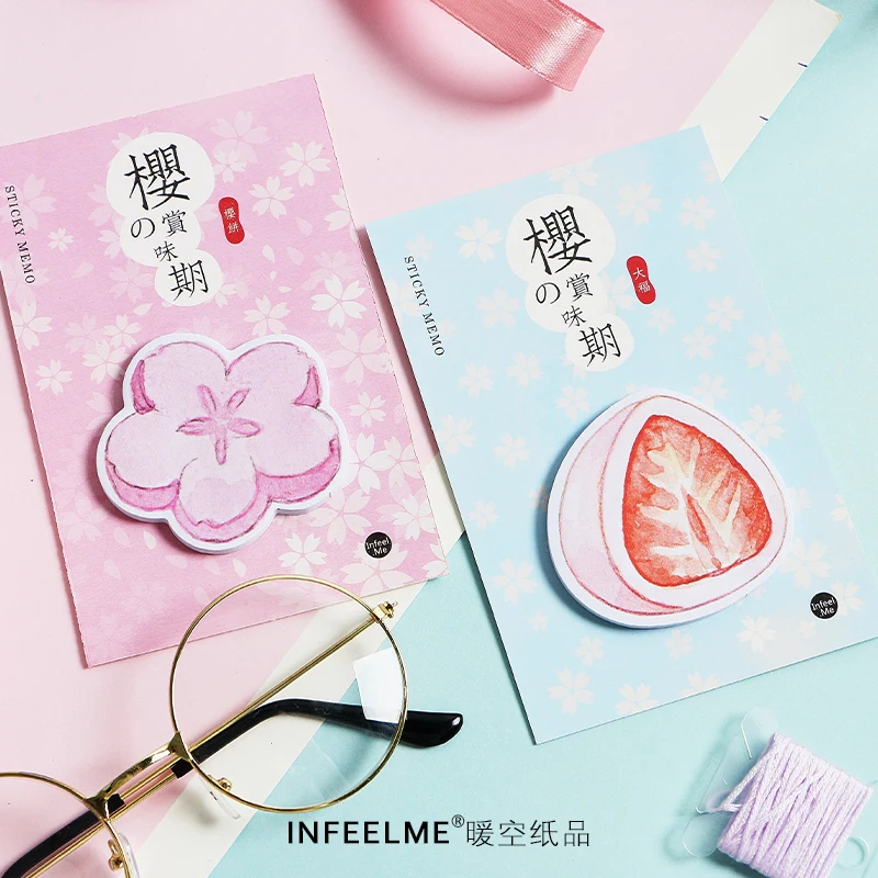 Infeel. me Sakura sticky Блокнот для заметок бумажных сообщений|Блокноты| |