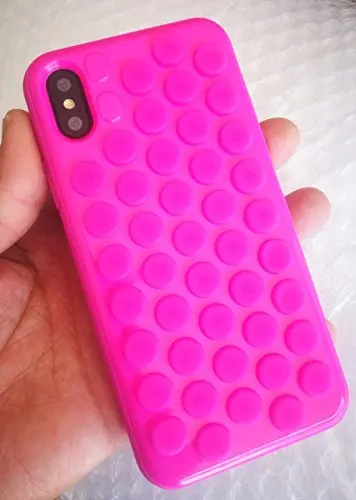 Чехол для iphone 5/6S/7/8 плюс забавные поп звук Popping декомпрессии пузырь Обёрточная бумага Гибридный Силиконовый Puchi футляр чехол для iphone X