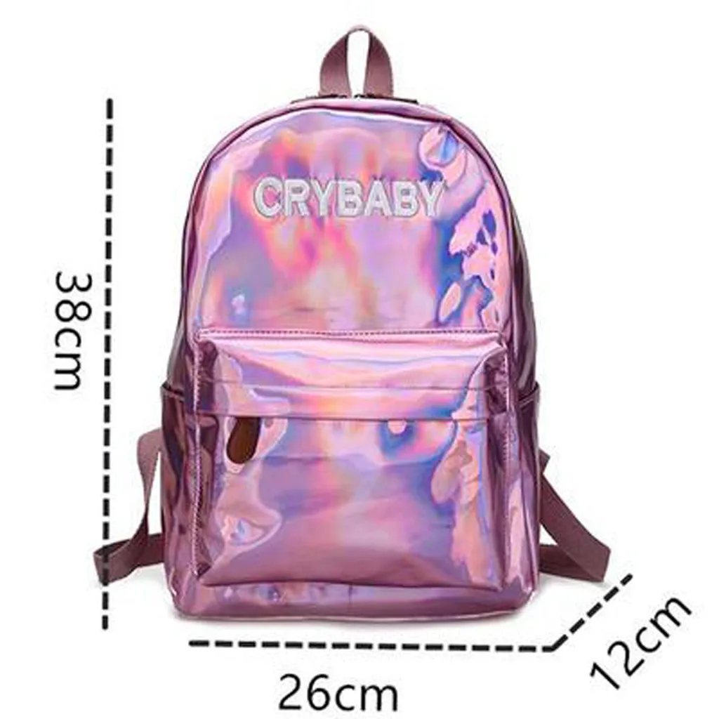 2019 Design Backpack Women Fashion Leather Large Capacity Holographic School Bookbag Mochilas Feminina bagpack mochila mujer#50 | Багаж и