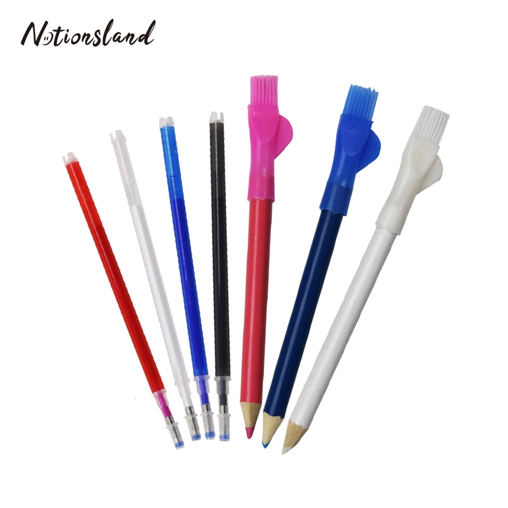 

Heat Erasable Refill Pens High Temperature Disappearing Fabric Marker Pen&Tailor's Pencil Dressmaking Craft Sewing Tools