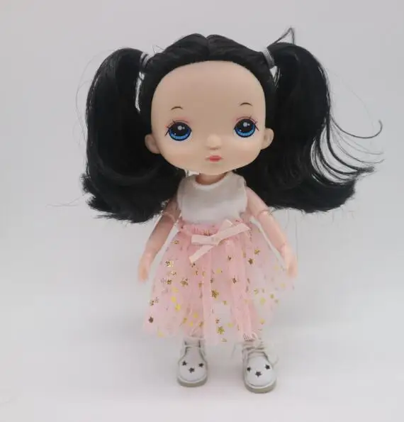black doll 2 16 см куклы как HOLA куклы, лицо может DIY Окрашенные 20190514-1 - Цвет: black doll 2