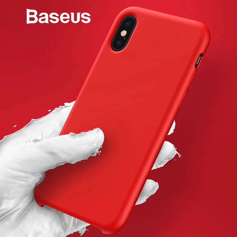 Роскошный жидкий силиконовый чехол Baseus для iPhone Xs Max, ультратонкий, гладкий Чехол карамельного цвета для iPhone Xs Max XR, чехол для телефона