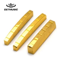 6 string brass gold plated electric guitar nut for electric guitar 42mm and 43mm