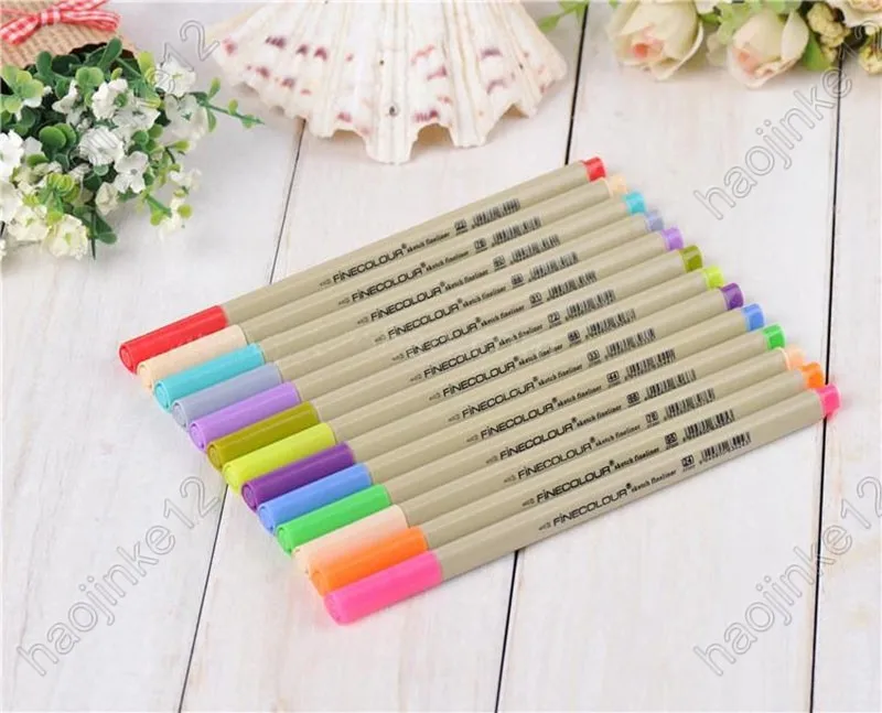 6 12 24 36 48 шт цветной набор FINECOLOUR Sketch Fineliner Marke Micron Pen 0 3 мм EF300 оптовая продажа|bag needle|bag