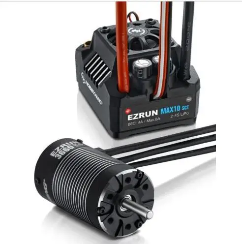 Комплект бесщеточного двигателя Hobbywing EZRUN MAX10 SCT 120A ESC + 3660 G2 3200KV/ 4000KV/4600KV для 1/10 RC