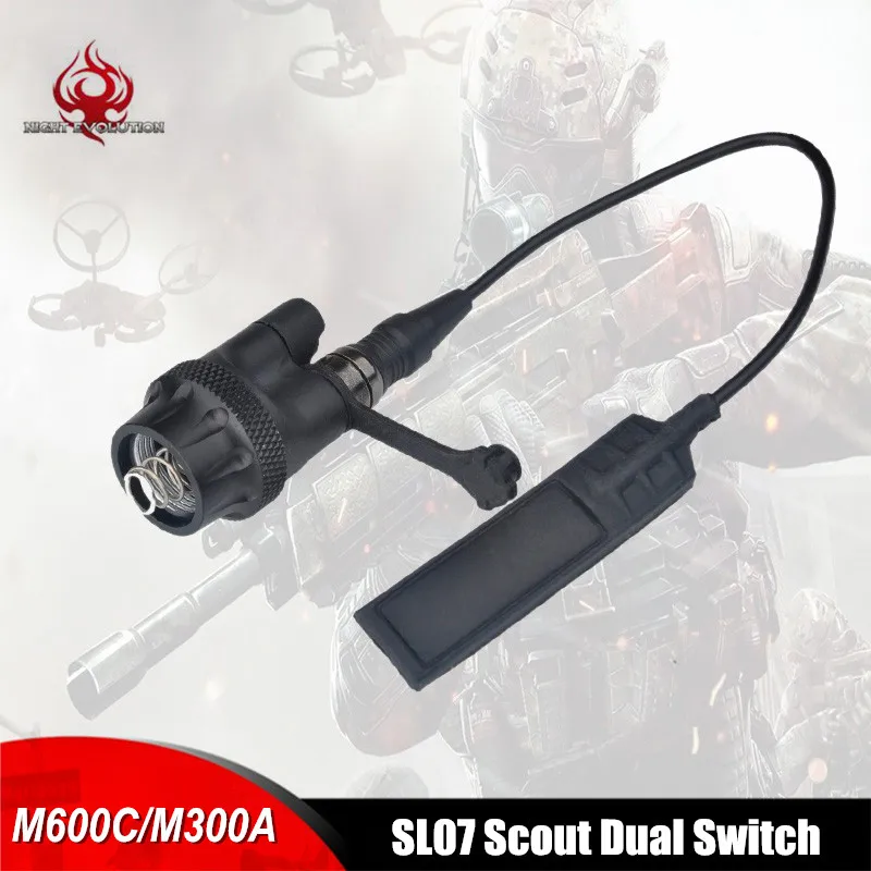 Night Evolution SF Remote Dual Switch Suit For M300A M600C Series SL07 Scout Light Pressure Pad PEQ Flashlights Accessory | Спорт и