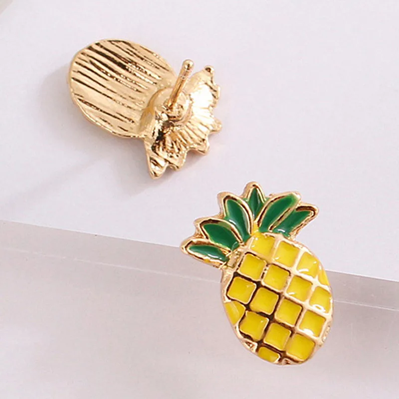 Женские серьги гвоздики в форме ананаса простая серьга Лидер продаж 2018|pineapple stud