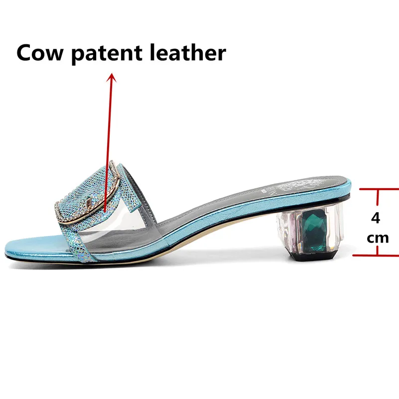 Женские босоножки из лакированной кожи FEDONAS разноцветные искусственной с