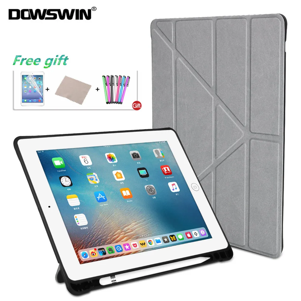 DOWSWIN для iPad 2 3 4 чехол нового 9 7 2018 2017 PU кожаный Mini 1 Air Чехол с карандашом|Чехлы