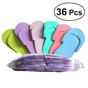 Тапки одноразовые из вспененного этилвинилацетата, пенопластовые для педикюра и спа-салона, подушечки для ступней, уход (случайные цвета), 36 пар