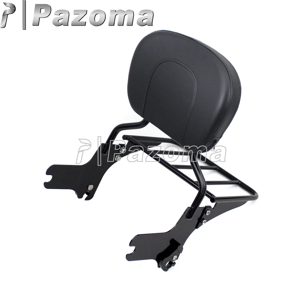 Черная мотоциклетная съемная спинка для заднего сиденья багажная стойка Harley Touring