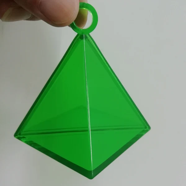 green 20 шт./партия Подарочная коробка гравитационный блок Гелиевый шар веса Пирамида Подвески креативные вечерние аксессуары Свадебные украшения - Цвет: green