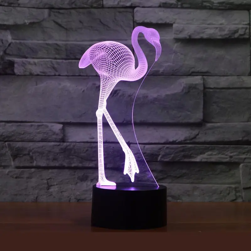 

Halloween Gift 3d Night Light Luminaria Flamingo 3d Led Lamp Power Bank Light Fixtures Luminaria De Mesa Wireless Wall Lamp