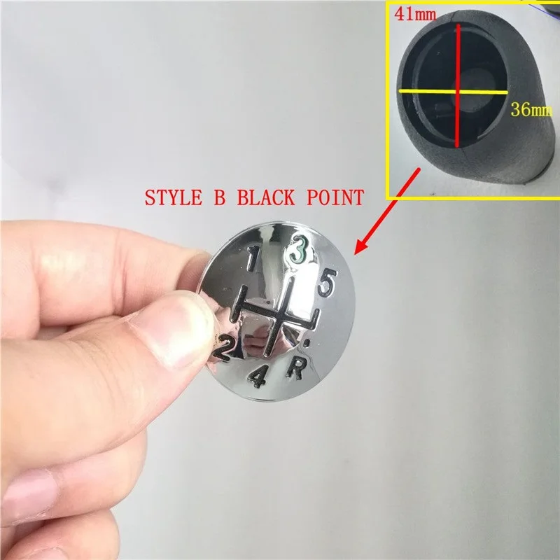 STYLE-B BLACK 5 скоростей Ручка Переключения рулевого механизма автомобиля головка для RENAULT CLIO MK3 3 III MEGANE MK2 SCENIC MK2 крутая автоматическая ручка шариковая палка рычаг - Название цвета: STYLE-B BLACK