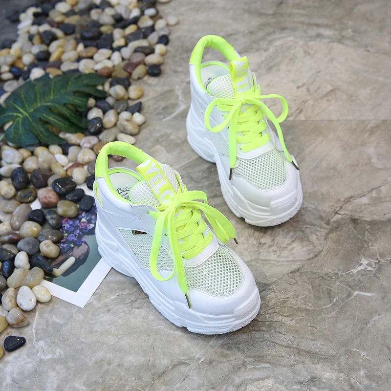 Женские сетчатые кроссовки повседневная обувь для тренировок на платформе