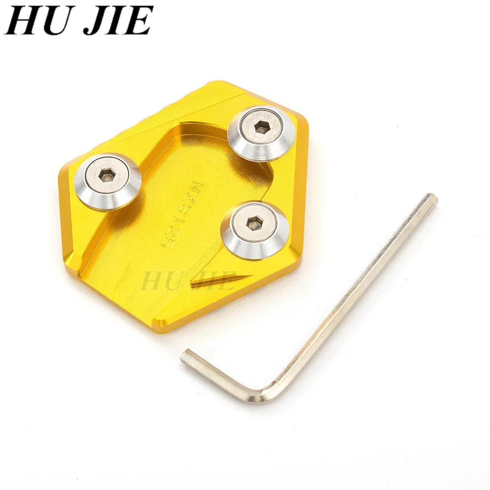 C CNC Алюминий мотоциклетная боковая подставка удлинитель подставки Plate площадку для Honda гром MSX125 MSX 125 - Цвет: C