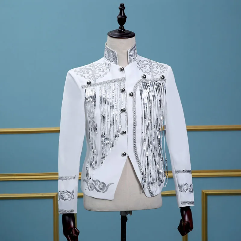 Мужской весенний блейзер с бахромой черно белый бахромой|white men blazer|men blazer designsdesigner