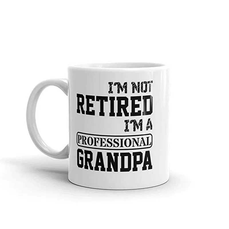 Я не в отставке. профессиональный дедушка уникальная керамическая кофейная