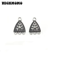 new 21mm 10piecesbag zinc alloy triangle porous connector charms linker for diy necklace earring jewelry accessories