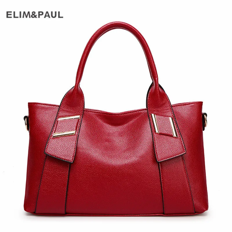 ELIM&ampPAUL Fashion Litchi Grain PU Leather Small Women Bucket Handbag Female Mobile Shoulder Messenger Bag Bolsa Feminina Sac | Багаж и