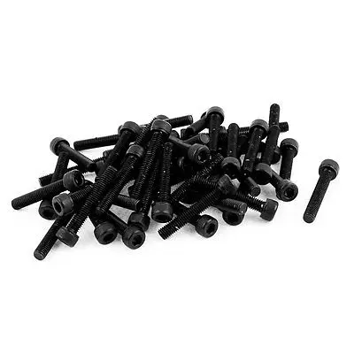 

50Pcs Black M5 x 30mm Alloy Steel Hex Bolt Socket Head Cap Machine Screws